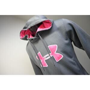 Under Armour Hoodie Fleece Storm Semi-Fitted Pull Over Sweater Womens Sz Medium